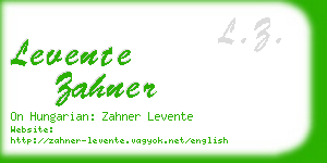 levente zahner business card